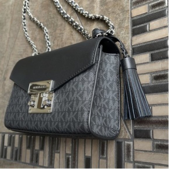 Michael Kors Rose Small Crossbody Black - Picture 3 of 16